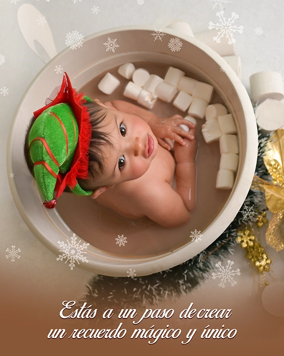 foto estudio navideño milk bath 1