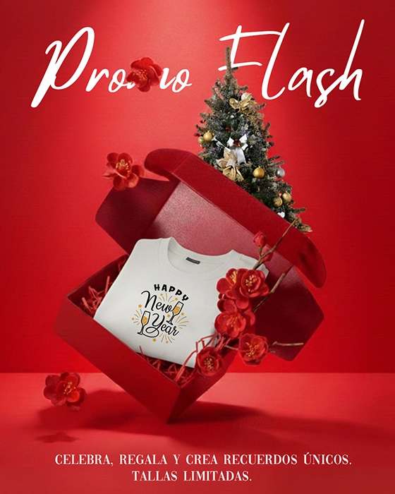 Regalos personalizados de Año Nuevo en camisetas con impresión DTF